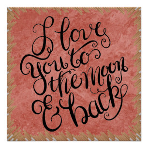 Semi Glossy Poster .. I love you Artistic design