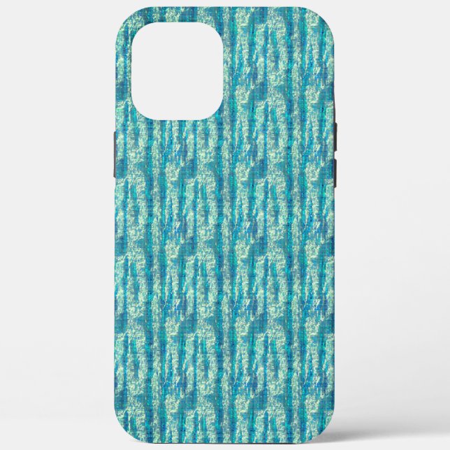 Semi-pixelated cotton in mix of cyan and turquoise Case-Mate iPhone case (Back)