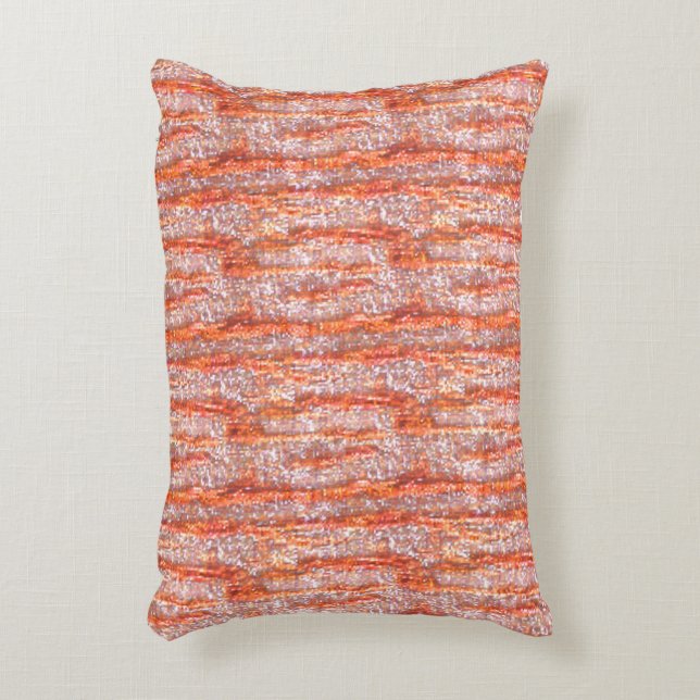 Semi-pixelated spongy or some tree bark style accent pillow (Front(Vertical))