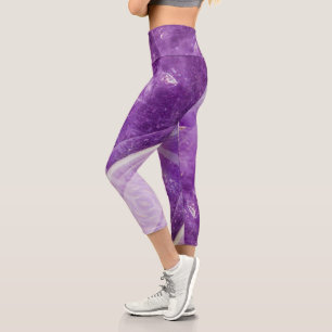 Semi-precious gemstone stone texture structure capri leggings