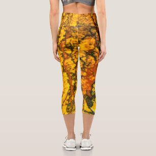 Semi-precious gemstone stone texture structure capri leggings
