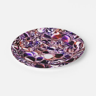 Semi-precious stone or colored glass bubbles? paper plate