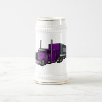 Semi-trailer truck cartoon illustration