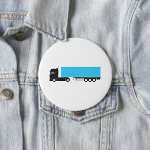 Semi-Trailer Truck Transportation Trucks 4 Inch Round Button