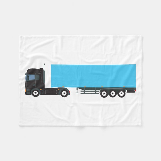 Semi-Trailer Truck Transportation Trucks Fleece Blanket (Front (Horizontal))