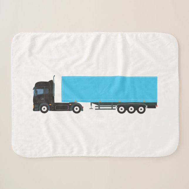 Semi-Trailer Truck Transportation Trucks Sherpa Blanket (Front (Horizontal))