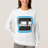 Semi-Truck and Trailer Blue Icon