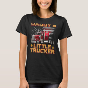 Semi Truck Boys  Daddy's Little Trucker Fathers Da T-Shirt