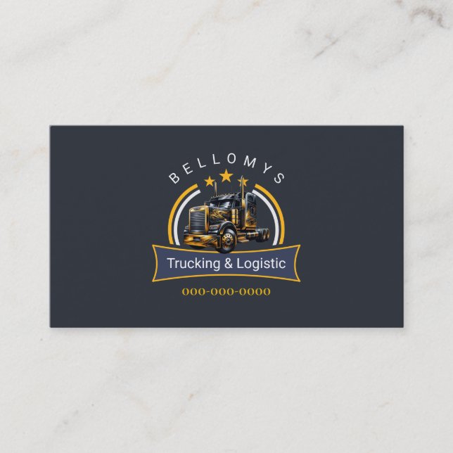 Semi Truck Business Card (Front)