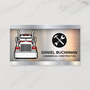 Semi Truck   Construction Tools Business Card