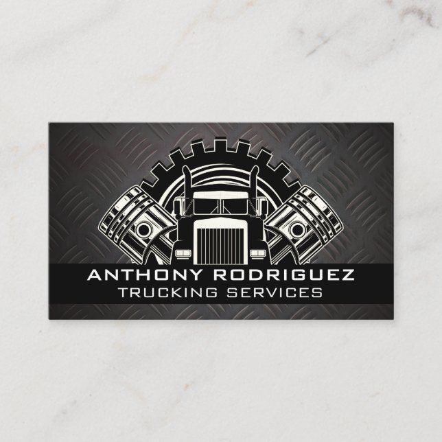 Semi Truck | Driver | Logistics Carrier Business Card (Front)