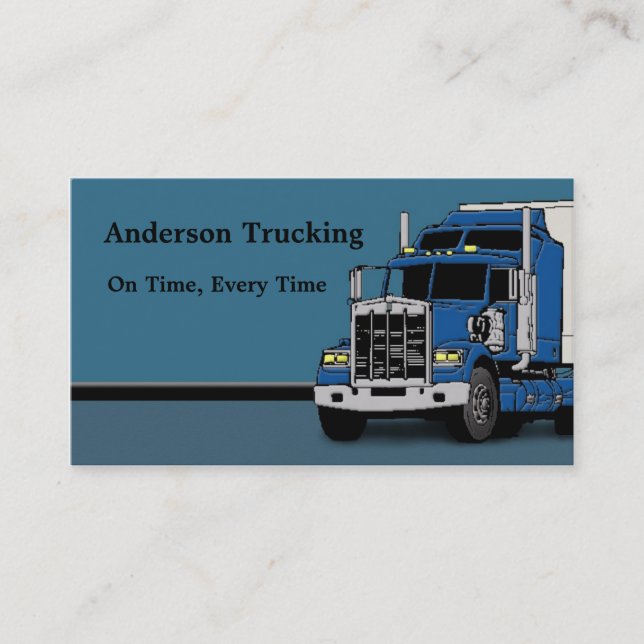 Semi Truck Freight Delivery  Business Card (Front)