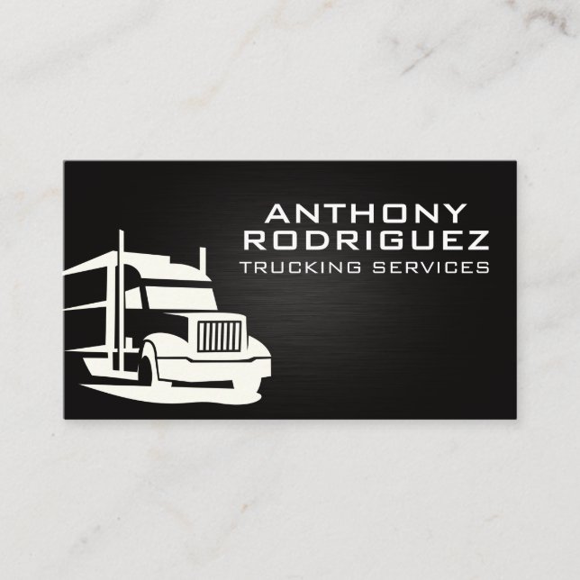 Semi Truck Logo | Trucking Business Card (Front)
