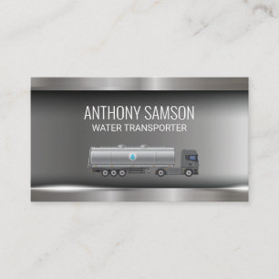 Semi Truck Trailer   Water Transporter Business Card