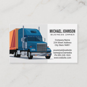 Semi Truck   Transport Business Card