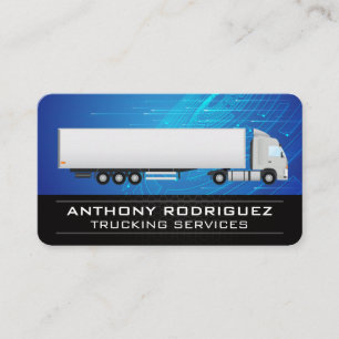 Semi Truck   Transport Deliveries   Tech Business Card