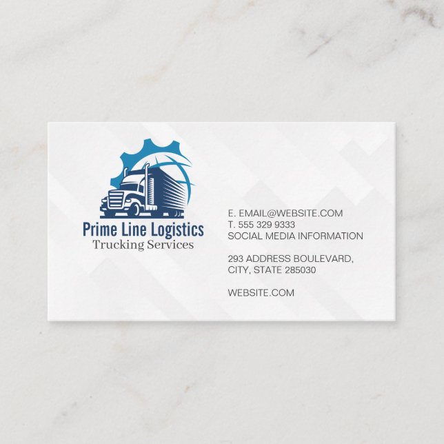 Semi Truck Transport | Shipping  Business Card (Front)