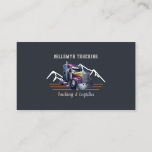 Semi Truck Trucking And Logistic Business Card
