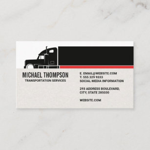 Semi Truck   Trucking Industry Business Card