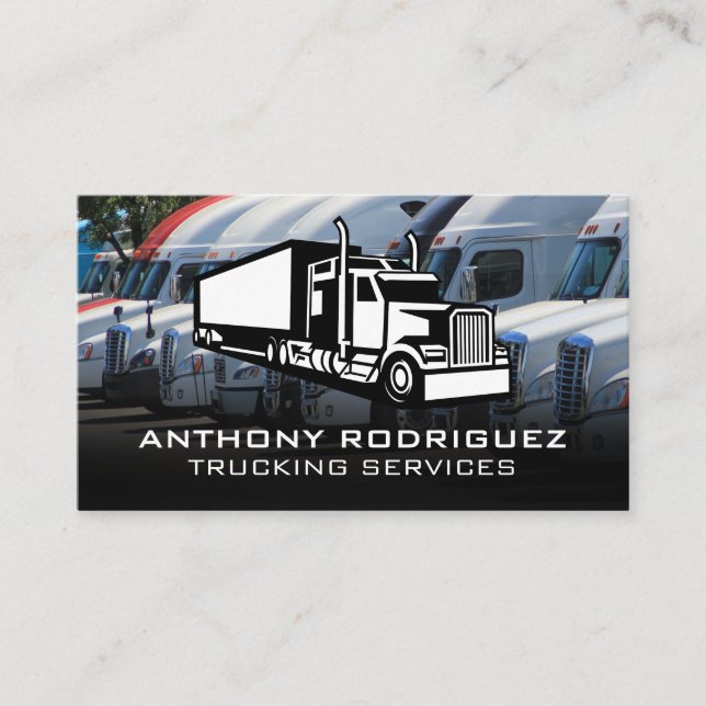 Semi Trucks | Transporting | Driver Business Card (Front)