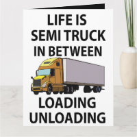Semi Trucks Trucker Truck Driver Greeting