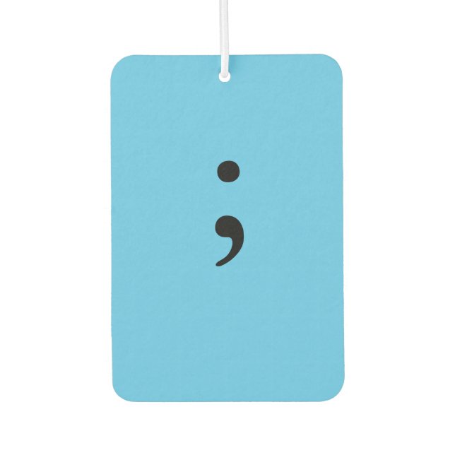 Semicolon Air Freshener (Front)