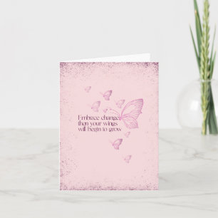 Semicolon Butterfly - Embrace Change Card