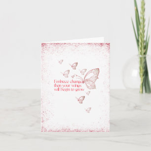 Semicolon Butterfly - Embrace Change Card