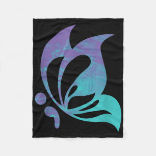 Semicolon Butterfly Mental Suicide Prevention Awar Fleece Blanket