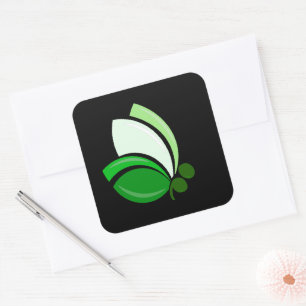 Semicolon Butterfly Square Sticker