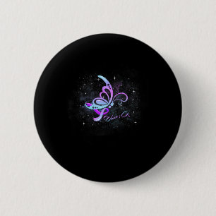 Semicolon Butterfly - Suicide Prevention Awareness 2 Inch Round Button