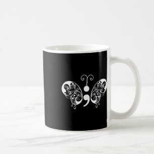 Semicolon Butterfly Suicide Prevention Awareness Coffee Mug