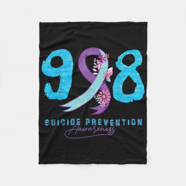 Semicolon Depression Suicide Prevention Awareness  Fleece Blanket (Front)