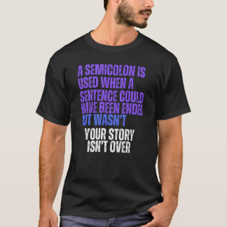 Semicolon et semicolon de T-shirt de base pour hom