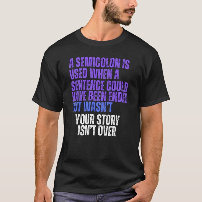 Semicolon et semicolon de T-shirt de base pour hom (Devant)