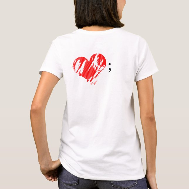 Semicolon for Mental Health T-Shirt (Back)