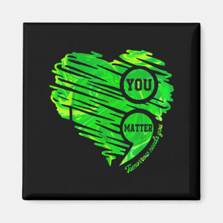 Semicolon Heart Mental Health Awareness Women Men Magnet