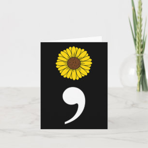 Semicolon Heartbeat Heartrate Suicide Prevention A Card
