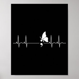 Semicolon Heartbeat Poster