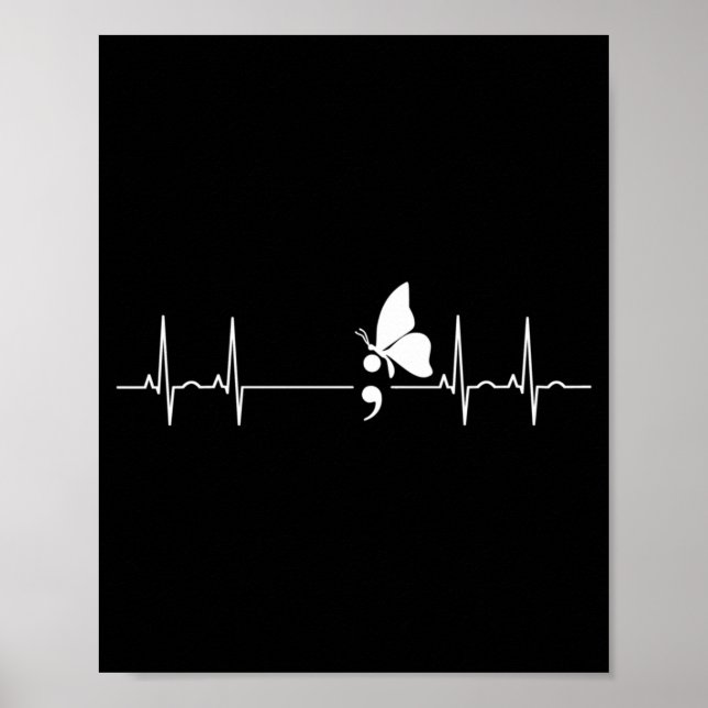 Semicolon Heartbeat Poster (Front)