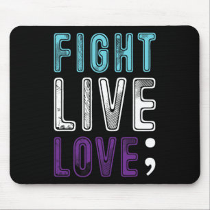Semicolon Hope Suicide Awareness For A Mental Supp Mouse Pad