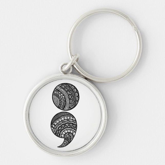 semicolon keychain (Front)