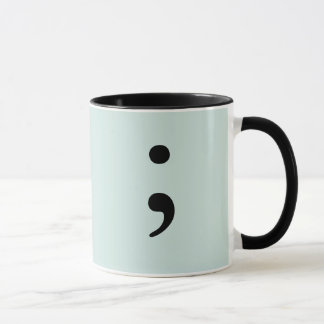 Semicolon  (Light Teal) Mug