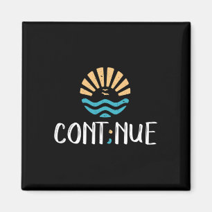 - Semicolon Mental Health Awareness Gift  Magnet