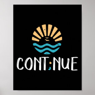 - Semicolon Mental Health Awareness Gift  Poster