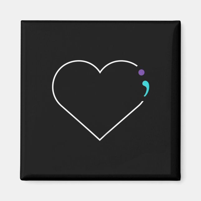 Semicolon Mental Health Awareness  Magnet (Front)