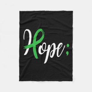Semicolon Mental Health Awareness Month Support Em Fleece Blanket