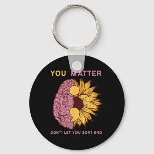 Semicolon Mental Health Awareness Month Warrior Re Keychain