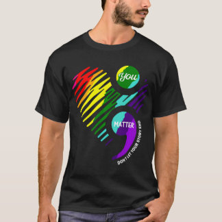 Semicolon Mental Health Awareness Shirt 