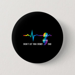 Semicolon Mental Health Awareness Suicide Preventi 2 Inch Round Button